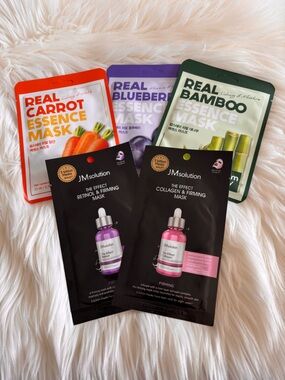 Assorted Korean FarmStay JMsolution Collagen & Retinol Firming Sheet Masks